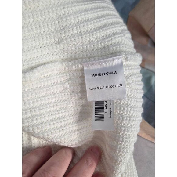 Quince Organic Cotton Fisherman Crew Ivory Sz. L - Picture 8 of 13